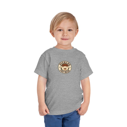 Original Pickles toddler tee in Athletic Heather, worn by a toddler