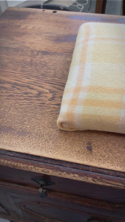 Vintage Oak Footstool with NZ Wool Cover