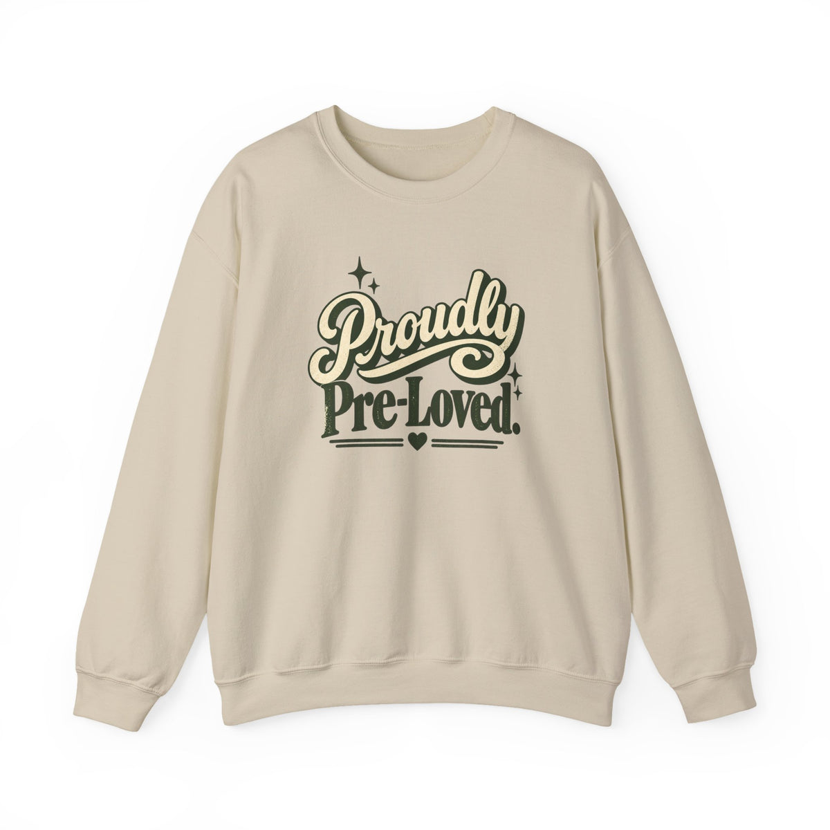 Proudly Pre-Loved Crewneck Sweatshirt in Sand, front view