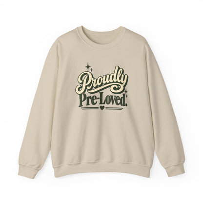 Proudly Pre-Loved Crewneck Sweatshirt in Sand, front view