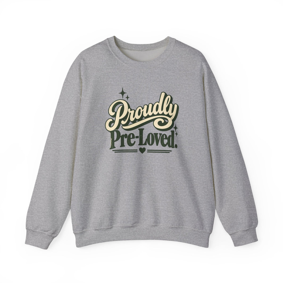 Proudly Pre-Loved Crewneck Sweatshirt in Sport Grey, front view