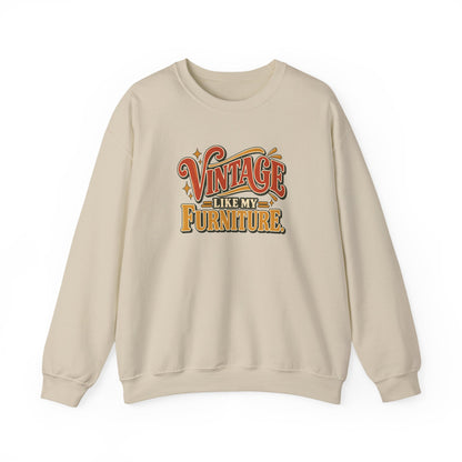 Vintage Like My Furniture Crewneck Sweatshirt in Sand, front view